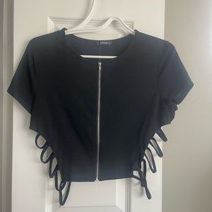 Black crop top